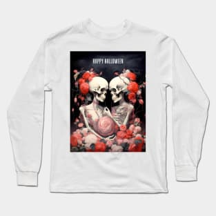 Happy Halloween: Halloween Skeletons in Love Long Sleeve T-Shirt